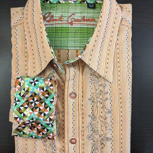 Robert Graham Embroidered Floral Patterns Shirt